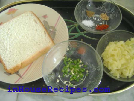 Ingredients for grilled sandwich